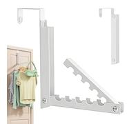 Genérico Percha para Puerta | Ahorra espacio, plegable en metal - Colgador para Armario sin Perforar | para Autocaravana, Viajes, Dormitorio, Salón, Baño, Apartamento, Duradero
