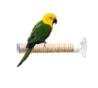 Genérico Percha Portátil De Pájaro con Soporte,Soporte de Loro | Perchas Naturales en Ventana para Aves - para Cacatúa Guacamayo Perico Inseparables Baño Viaje Interior Exterior