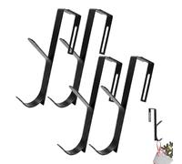Genérico Perchas Para Puerta 4 Unidades 5-9 cm Panel Ajustable Metal | 2 Ganchos Para Puerta De Panel para Gorros Bufandas Toallas Bolsos Dormitorio Apartamento Alquiler Casa