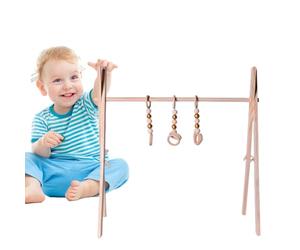 Genérico Perchero de Madera - Barra para Colgar Pino Natural 120x40x100 cm | Organizador de guardarropa para niños, muebles de almacenamiento para guardería, soporte para vestir a niños pequeños par