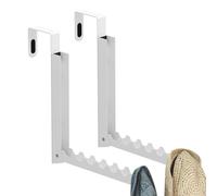 Generico Perchero de puerta - 2 unidades Rack de almacenamiento con 6 ganchos | Perchero ahorra espacio - Para baño, ducha, apartamento, armario, cocina, dormitorio de lavandería