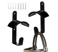 Genérico Perchero De Riendas De Pared | 2 Piezas Almacenamiento De Equipo Ecuestre | Metal Portabridas,Para Jinete Ecuestre Escuela De Equitación Granja Sala De Arneses