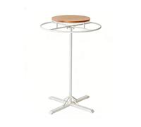 Genérico Perchero Giratorio De 360°, Organizador Ropa Multiusos, Con Tapa Madera, For Colgar Prendas Alta Resistencia, Capacidad Carga 250 Kg, For Lavanderías Exhibición Boutiques(White,135x90cm)