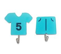Genérico Perchero infantil, Colgadores pared adhesivos decorativos para niños, Ganchos adhesivos para pared, Ganchos para colgar toallas, Percheros pared originales para baño y habitación (ROPA Azul)