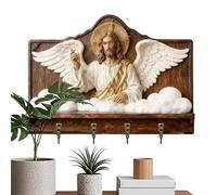 Genérico Perchero Mural Para Llaves,Organizador De Llaves Con Diseño De Jesús En Relieve Bajo - Soporte Decorativo Para,Para Hogar Entrada Dormitorio Cocina Baño
