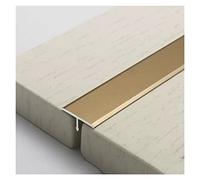 Genérico Perfil de transición de Suelo en T de 2 cm de Ancho, Tiras metálicas Planas para Bordes de alfombras, umbrales para Puertas, baños y cocinas (Color: Dorado, Tamaño: Longitud 100 cm