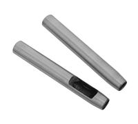 Genérico Perforadora de Cuero Redonda 10 Mm, Punzón Hueco de Acero 2 Piezas para Proyectos de Manualidades, Cortador para Cinturones, Correas de Reloj y Trabajos en Goma y Lienzo