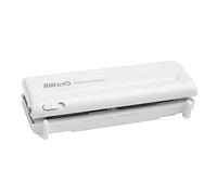 Genérico Perforadora De Escritorio Ajustable De 6 Orificios, Compatible con Múltiples Tamaños De Papel, Capacidad De Perforación De 10 Hojas, Cuerpo De Pintura Totalmente Metálico (White)