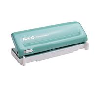 Genérico Perforadora De Escritorio Ajustable De 6 Orificios, Cuerpo Totalmente Metálico Pintado, Capacidad para 10 Hojas De Papel, Diámetro De Orificio De 5,5 Mm (Green)