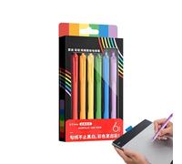 Genérico Permanent Marker-Fine Point Pens Assorted Colors | Retractable 0.7mm 6 Colors Washable | Acrylic Colored Pens Set | For Office School Journaling Writing Artistic Sketches Comic Storyboarding