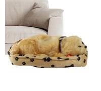 Genérico Perro de Peluche Que | Perro Interactivo de Peluche - Muñeco de Peluche de Realista | para Niños Calmarse Dormir Viaje Coche Vacaciones Guardería Regalo Cumpleaños