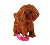 Genérico Perro Robot, Animal de Peluche Cantante Alimentado por Baterías, de Perro Realista para Caminar y Ladrar, para Juego, Aprendizaje, Les, de Cumpleaños y Decoración