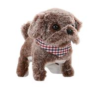 Generico Perro robot realista - Cachorro de peluche que corre y ladra 16 x 15 x 9,5 cm, juguete interactivo, animal de peluche electrónico para niños guardería | sala de estar dormitorio posada