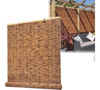 Genérico Persianas Enrollables De Bambú para Exterior e Interior - Estores De Caña con Ascensor Anti-UV para Ventana y Jardín - 50-180cm
