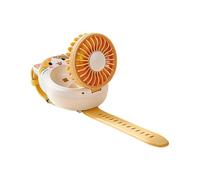 Genérico Persönlicher Ventilator - Uhrförmiger Mini-Ventilator Im Katzen-Design | Tragbarer Handgelenk-Lüfter Mit 3 Geschwindigkeiten & 500 MAh Akku | Für Kinder, Mädchen, Reisen & Sommer