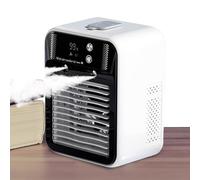 Genérico Personal Air Conditioner Fan, Small Cooling Fan, Digital Display Desktop Air Device with 2 Speed Settings and Mist Modes, Ideal for Outdoor Use, Travel, Offices Desk, Workplace