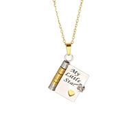 Genérico Personalization To My Granddaughter Book Necklace, The Most Beautiful Chapter Book Necklace for Granddaughter Daughter (Little Star Granddaughter - Mix)
