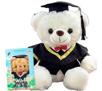 Genérico Personalized Graduation Teddy Bear, Graduation Bear 2025 with Gift Box - for Girls & Boys Graduation Bear, Suitable for High School, College classmates to Commemorate (WhiteC)