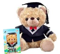 Genérico Personalized Graduation Teddy Bear, Graduation Bear 2025 with Gift Box - for Girls & Boys Graduation Bear, Suitable for High School, College classmates to Commemorate (Browne)