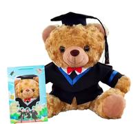 Genérico Personalized Graduation Teddy Bear, Graduation Bear 2025 with Gift Box - for Girls & Boys Graduation Bear, Suitable for High School, College classmates to Commemorate (brownA)