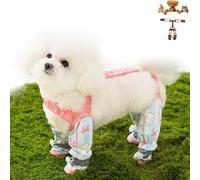 Genérico Pet Anti Dust Pants, Anti Dirt Pants for Dogs, Waterproof Dog Boots Rain Boots with Suspender, Pet Dust Free Pant Paw Protectors with Shoes for Small Medium Large (A)