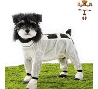Genérico Pet Anti Dust Pants, Anti Dirt Pants for Dogs, Waterproof Dog Boots Rain Boots with Suspender, Pet Dust Free Pant Paw Protectors with Shoes for Small Medium Large (E)