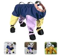 Genérico Pet Anti Dust Pants,Waterproof Dog Rain Boots with Adjustable Suspender,Small Pet Lightweight Dust-Proof Dogs Pants,Anti-Slip Dog Paw Protector for Outdoor Walking Running (Mix, XS)