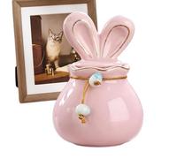 Genérico Pet Ashes Urn - Ceramic Memorial Keepsake | Bunny Ear Design | 150ml Ceramic Pet Memorial Urn with Gift Box for Dog & Cat Ashes, Remembrance Display for Home or Graveside