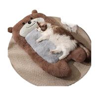Genérico Pet Bed, Colchón de Lujo for Gatos de Invierno, Acolchado de Felpa, cálido, Lavable， Muebles for Mascotas.,For Pets(Dark Coffee Color,58x55x7 CM)