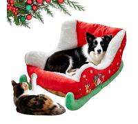 Genérico Pet Beds For Cats, Cat Nest, Christmas Sleigh Dog Bed, Festive Plush Cozy Nest Insulated For Cat Christmas Holiday Kitten Calming Puppy Sleeping Animal Winter
