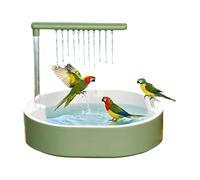 Genérico Pet Bird Bath - Cage Fountain Basin Shower Tub Parrot Accessory 32.3x25.5cm, Hanging Water Dish | Gentle Flow Bathing Station, Care Cleaning Tool for Conure Parakeet Cockatiel Home Use