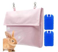 Genérico Pet Cage Ice Pack - Fabric PP 25x22cm | Small Animal Cooling Mat, Hanging Cage Ice Pack, Reusable Cooling Pad, Rabbit Chinchilla Coolings Supplies | Summer Care