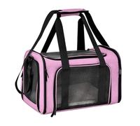 Genérico Pet Carrier Bag Side Ventilated Backpack Cat Carriers Dog Travel Airline Approved Transport For Small Dogs Cats Outgoing(Pink,M (40x25x25))