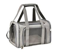 Genérico Pet Carrier Bag Side Ventilated Backpack Cat Carriers Dog Travel Airline Approved Transport For Small Dogs Cats Outgoing(Gray,M (40x25x25))