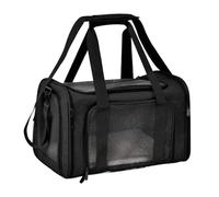 Genérico Pet Carrier Bag Side Ventilated Backpack Cat Carriers Dog Travel Airline Approved Transport For Small Dogs Cats Outgoing(Black,M (40x25x25))