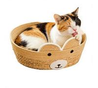 Genérico Pet Cave House Bed - Covered Sleeping Nest for Cats Small Dogs | Fabric Foldable Pet Shelter with Removable Washable Cushion, Warm Resting Bed for Kitten Puppy Indoor Home Corner
