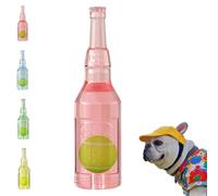 Genérico Pet Chew Beer Bottle with Tennis Ball, in Toy, Dog Water Cruncher,Beer with Tennis, Toys for Small Medium Dogs Boredom (Red)