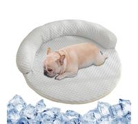 Generico Pet Cooling Mat - 19.69x19.69 Inches Summer Cooling Mat for Dogs | Dog Bed Breathable Cool Mats | Ice Silk Fabric, Washable, Non-Slip, Round Cat Bed