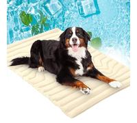 Genérico Pet Cooling Mat, Cooling Mat for Dogs Cats, 2025 Upgraded Dog Cooling Mats, Non-Slip, Washable and Instant Cool (Beige,M(36" D x 23" W))