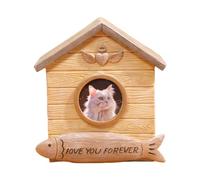 Genérico Pet Cremation Urn - Dog Ashes Box, Cat Keepsake Container, House Shaped Memorial Display | Decorative Funeral Love You Forever Storage Box Pet Remembrance Gift Memorial