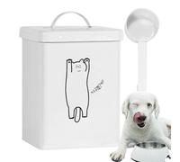 Genérico Pet Food Container, 5L Waterproof Storage Bin with Lid and Spoon, 1 Piece Food-Grade Box, Handle for Easy Carrying, Airtight Organizer Snacks on Pantry Shelves Kitchen Counter or Closet Use