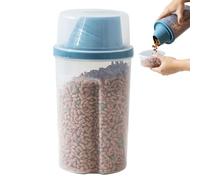 Genérico Pet Food Container, Food Storage Jar, Airtight Organizer with Lock Lid, Transparent Storage Box with Handy Grip, 4.13x3.54x8.07 inches Feeding Accessory, Outdoor Utility for Daily Use Home