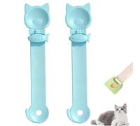 Genérico Pet Food Spoon-Lickable Cats Treats Spoon, Squeeze and Serve Cat Spoon, Reusable, Easy Feeding, Multi-Function Cats Treat Feeder for Wet Food (Two Blue)