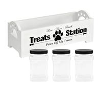 Genérico Pet Food Storage Container | 3 piezas Dog Cat Animal Bin | Measuring Scoop Treat Storages and dispensser for Pets Bird Home Pantry Apartment Kitchen Counter Organization