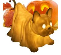 Genérico Pet Ghost Lamp, Ghost Dog Night Light, Soft Silicone Nightlight with 3.94x3.15 Inches Height, Led Halloween Decor, Bedside Lights for Bedroom, Home, Apartment, Dorm, Desk, White