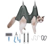 Generico Pet Grooming Hammock | Dog Nail Trimming Kit 10pcs Cat And Nail-Cutting Hammock, Filing Board Set, Adjustable Safe For Care, Bathing, Ear Cleaning, Home Accessory