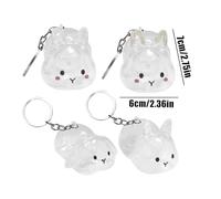 Genérico Pet Hair Keepsake, Storage Bottle Set, Bunny Shape Transparent Vial, Memory Holder Jar, Sentimental Container for Daily Wear Home Ceremony Birthday Travel Use, 2.76x2.36x1.97 Inches