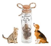 Genérico Pet Hair Memorial Bottles, Cat Keepsake, Glass Ashes Bottle