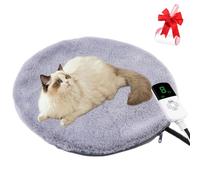 Genérico Pet Heating Pad, Waterproof Pet Electric Blanket with Anti Bite Tube and 9-Level Adjustable Temperature Timer, 23.6x23.6 in 6-Layer Warm Soft Durable Cats Dogs Heated Bed Mat