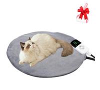 Genérico Pet Heating Pad, Waterproof Pet Electric Blanket with Anti Bite Tube and 9-Level Adjustable Temperature Timer, 23.6x23.6 in 6-Layer Warm Soft Durable Cats Dogs Heated Bed Mat